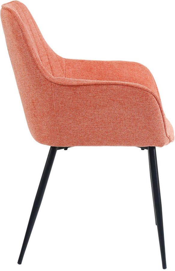Housecraft Living Housecraft Maud Eetkamerstoelen met armleuning Roze Set van 2 - Foto 5