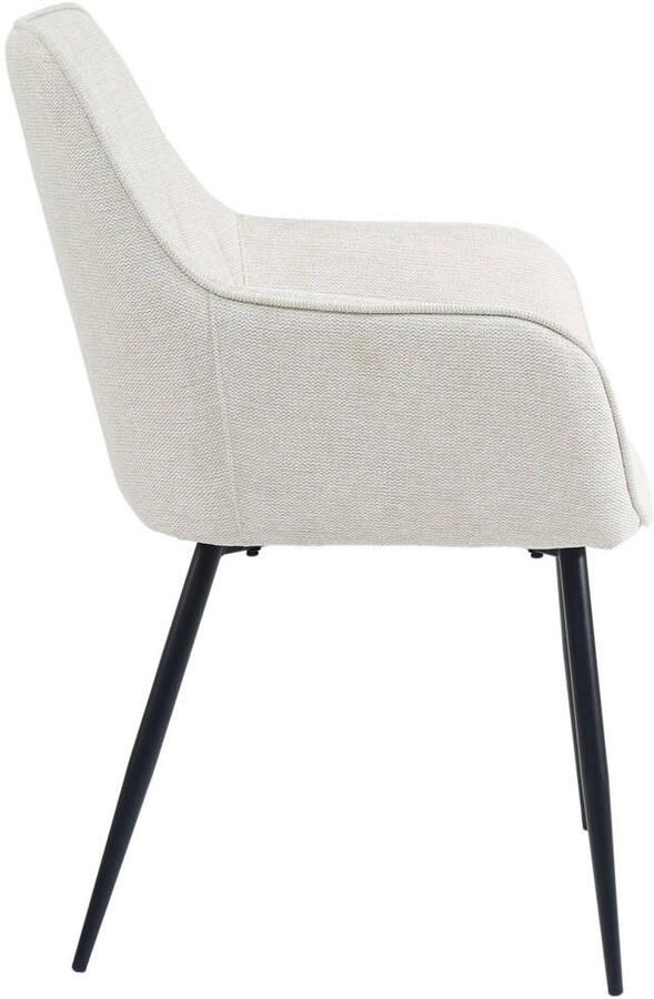 Housecraft Living Housecraft Maud Eetkamerstoelen met armleuning Off-White Set van 2 - Foto 4