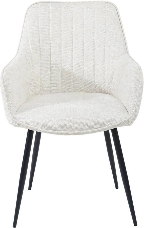 Housecraft Living Housecraft Maud Eetkamerstoelen met armleuning Off-White Set van 2 - Foto 4