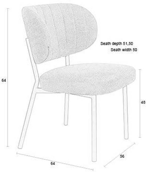 Housecraft living Sanne Eetkamerstoelen Bruin Set van 2 - Foto 3
