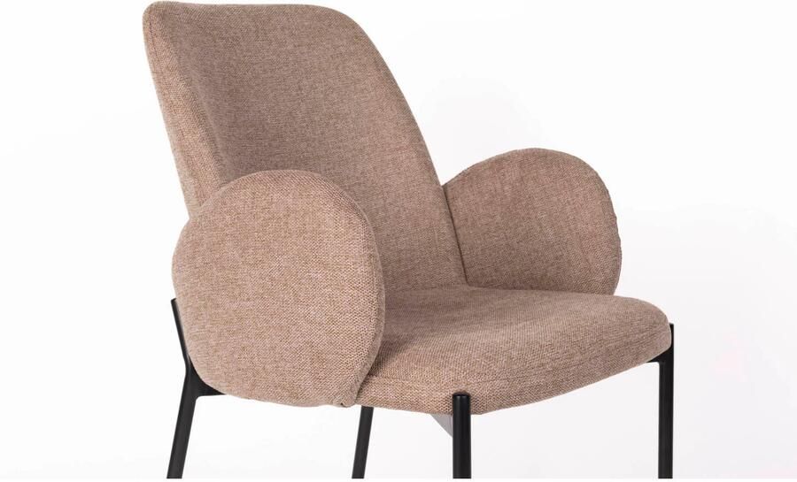 Housecraft Living Housecraft Tjarda Eetkamerstoelen armleuning Bruin Set van 2 - Foto 3