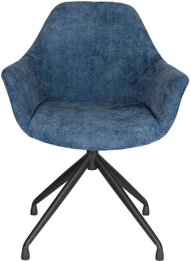 Housecraft Living Housecraft Wiz Eetkamerstoelen Draaibaar Blauw Set van 2 - Foto 3