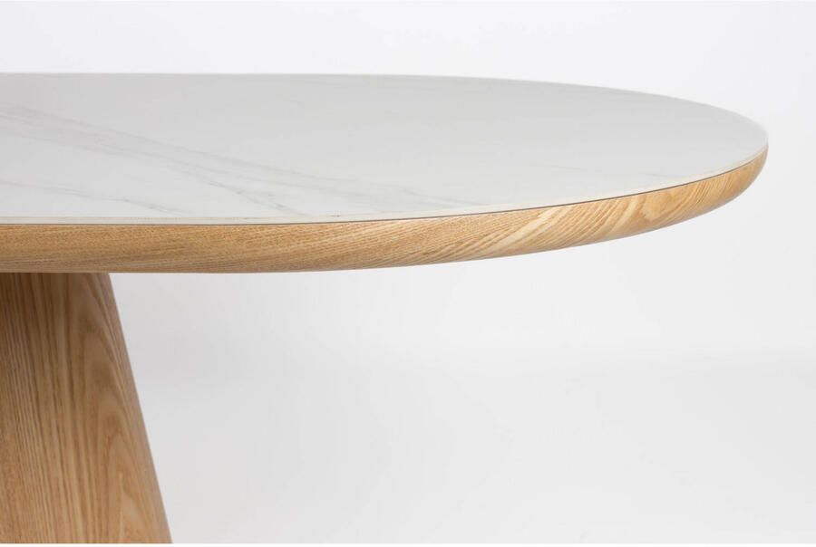 Housecraft living Almira Eettafel Ovaal 200 cm Hout Marmerlook Naturel - Foto 3