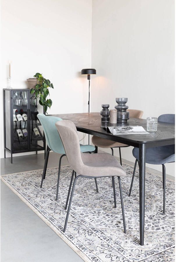 Housecraft Living Housecraft Fabio Eettafel Hout Visgraat 180x90 cm Zwart - Foto 2