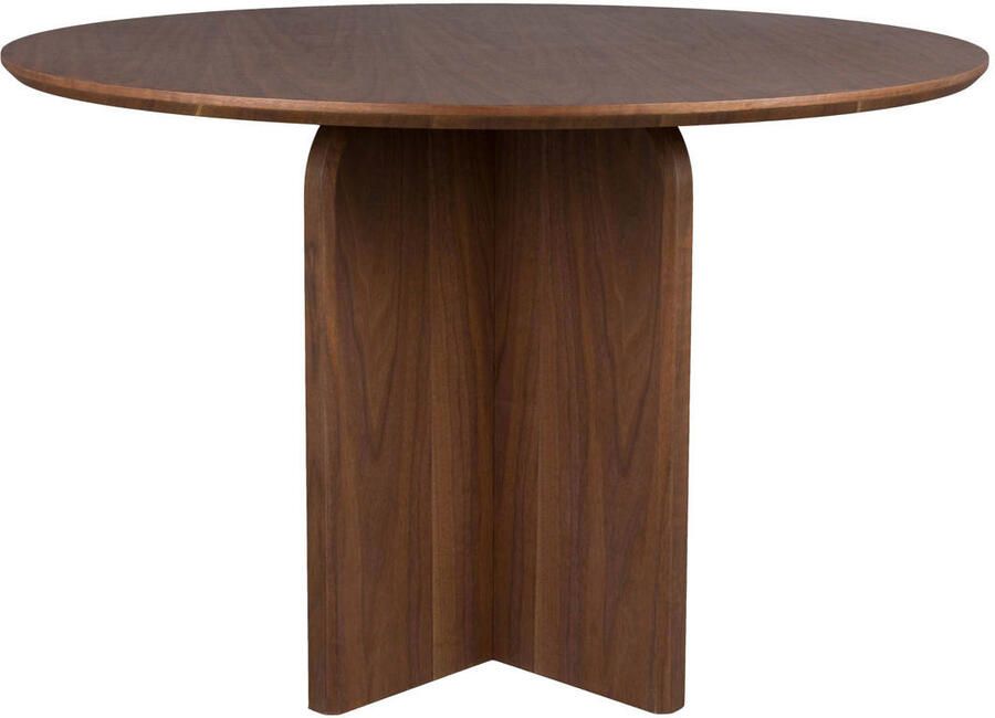 Housecraft living Laurent Eettafel Rond 120 cm Rond Hout Walnoot kleurig Bruin - Foto 4