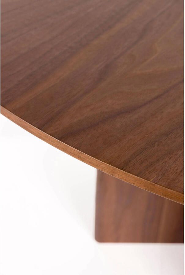 Housecraft living Laurent Eettafel Rond 120 cm Rond Hout Walnoot kleurig Bruin - Foto 2