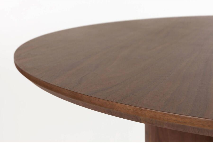 Housecraft living Laurent Eettafel Rond 120 cm Rond Hout Walnoot kleurig Bruin - Foto 3