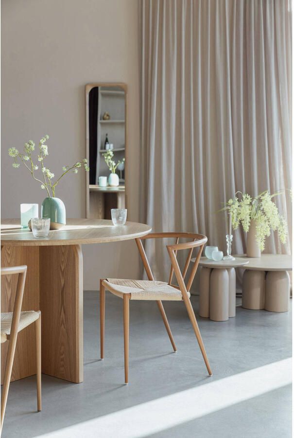 Housecraft living Laurent Eettafel Rond 120 cm Rond Hout Naturel Beige Bruin - Foto 2