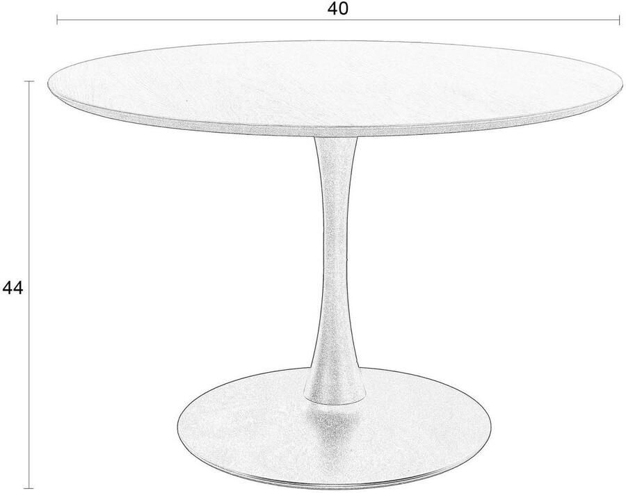 Housecraft Living Housecraft Raku Eettafel Hout 110 cm Bruin Zwart - Foto 2