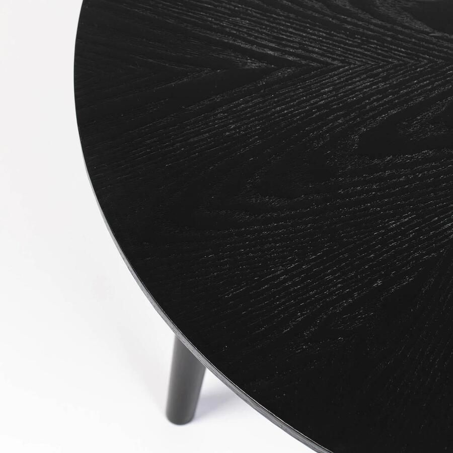Housecraft Living Fabio Salontafel Rond Hout 80x80 cm Zwart Fabio Salontafel Rond Hout 80x80 cm Zwart