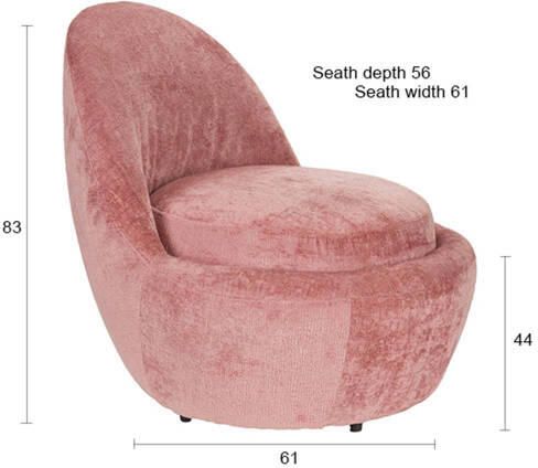 Housecraft living Feliz Lifestyle Nash Fauteuil Pink Roze - Foto 3