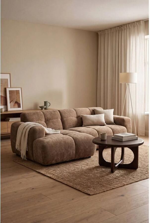 Housecraft living Vento 3 5-Zitsbank Rechts Bruin - Foto 2