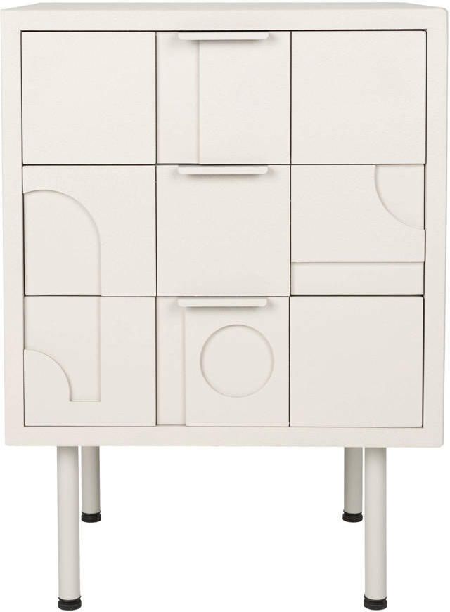 Housecraft living Feliz Lifestyle Funk Bijzettafel Nachtkastje Ladekastje Beige - Foto 4