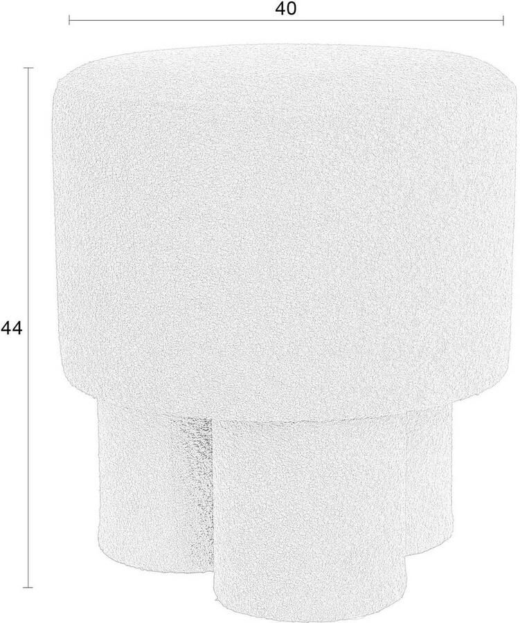 Housecraft Living Housecraft Marcos Kruk Poef Bouclé Groen - Foto 3