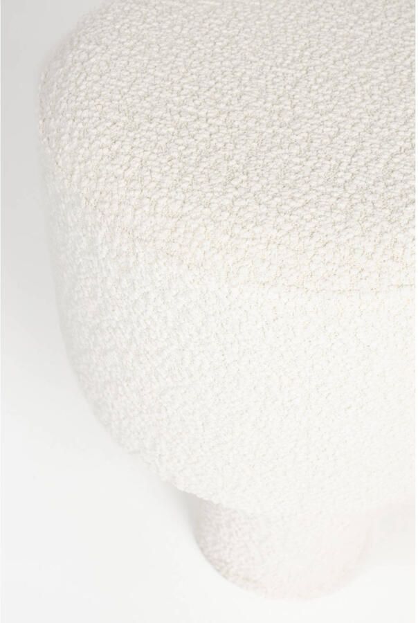 Housecraft Living Housecraft Marcos Kruk Poef Bouclé Wit - Foto 3