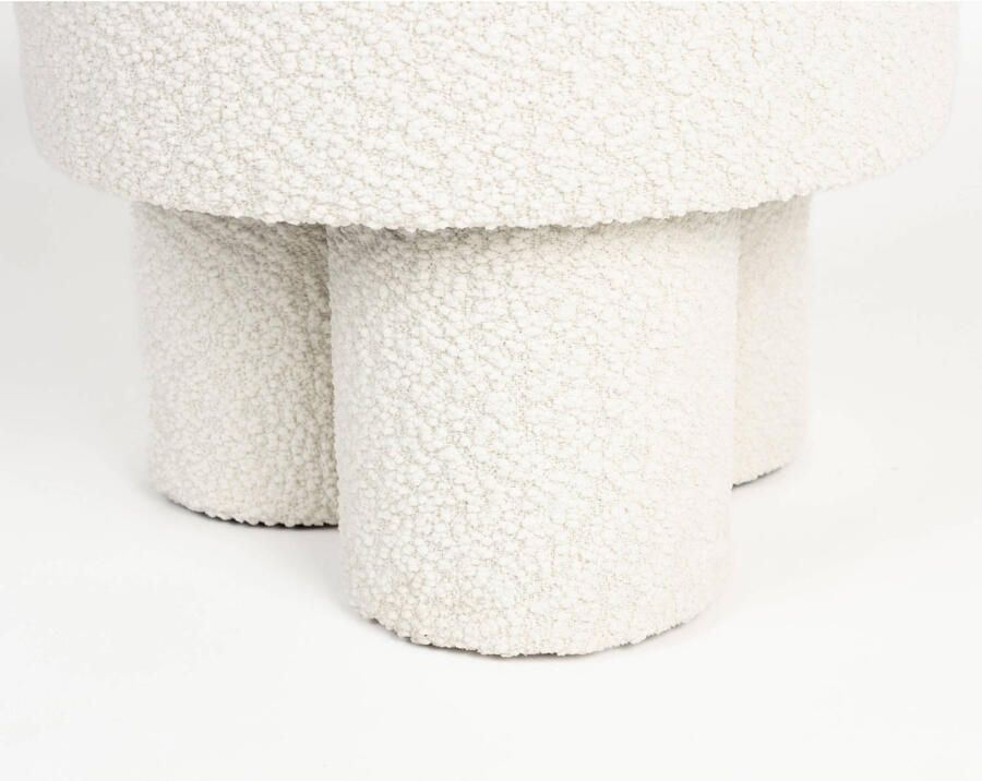 Housecraft Living Housecraft Marcos Kruk Poef Bouclé Wit - Foto 2