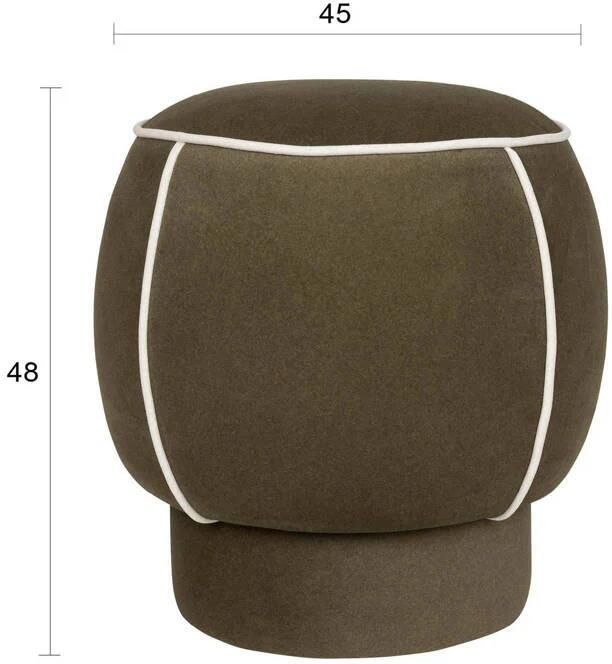 Housecraft Living Marina Poef Rond 45 cm Groen - Foto 2