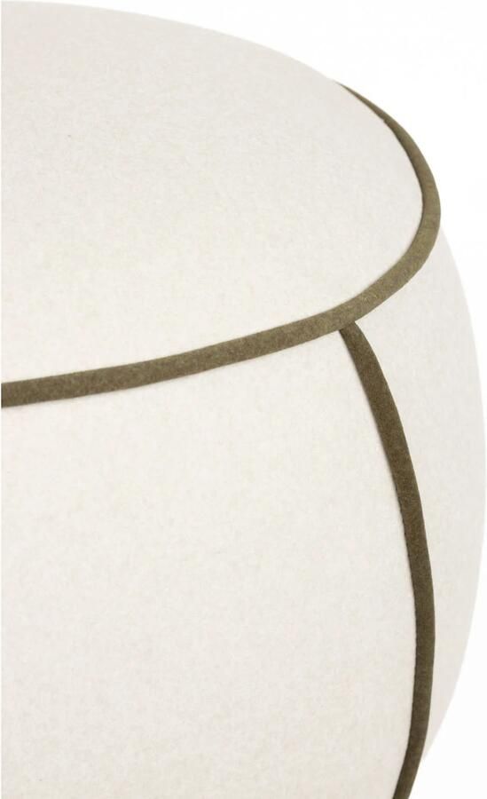 Housecraft Living Marina Poef Rond 45 cm Wit - Foto 2