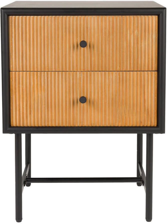 Housecraft Living Housecraft Coztilla Bijzettafel Nachtkastje Zwart Bruin - Foto 4