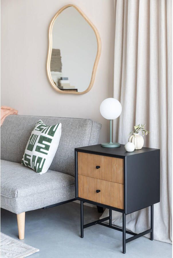 Housecraft Living Housecraft Coztilla Bijzettafel Nachtkastje Zwart Bruin - Foto 3