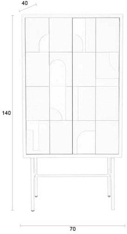 Housecraft living Feliz Lifestyle Funk Kast Opbergkast Hoog Off White - Foto 2