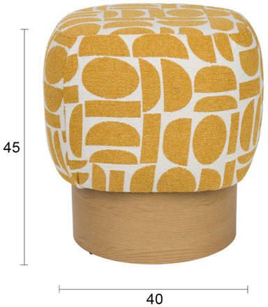 Housecraft Living Cyril Poef| Krukje Geel - Foto 2