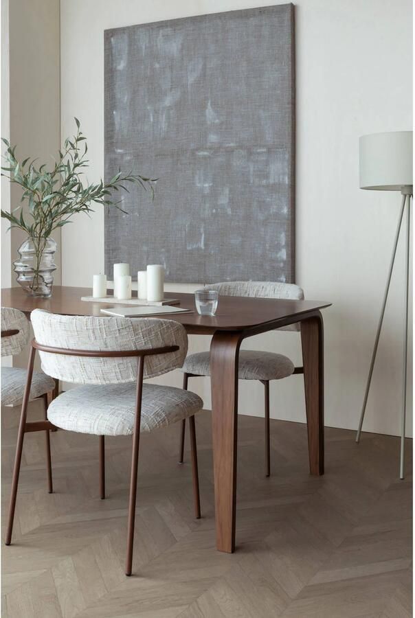 Housecraft living Walden Eettafel 160x90 cm Hout Walnootkleur bruin - Foto 3