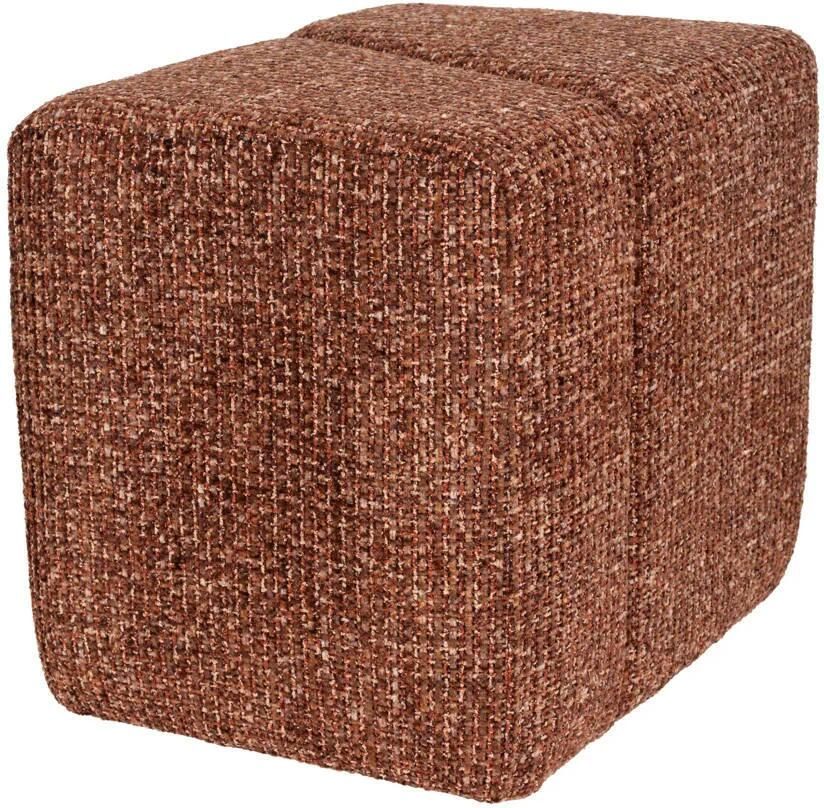 Housecraft Living rechthoekige poef Dance Terra terracotta - Foto 3