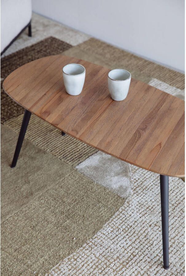 Housecraft living Feliz Lifestyle Gualdo Salontafel Hout Teak 80x40 cm Bruin