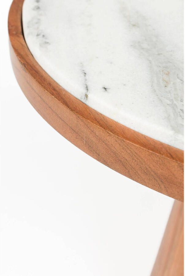 Housecraft living Mees Salontafel Rond 50 cm Marmer Hout Bruin - Foto 3