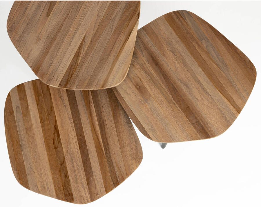 Housecraft Living Housecraft Cuties Salontafel Hout Set van 3 - Foto 3