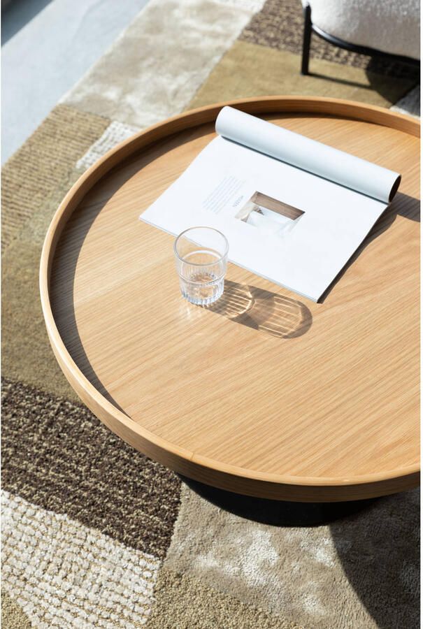 Housecraft Living Housecraft Yuri Bijzettafel Rond Hout 70x70 cm (L) Eiken Bruin - Foto 2