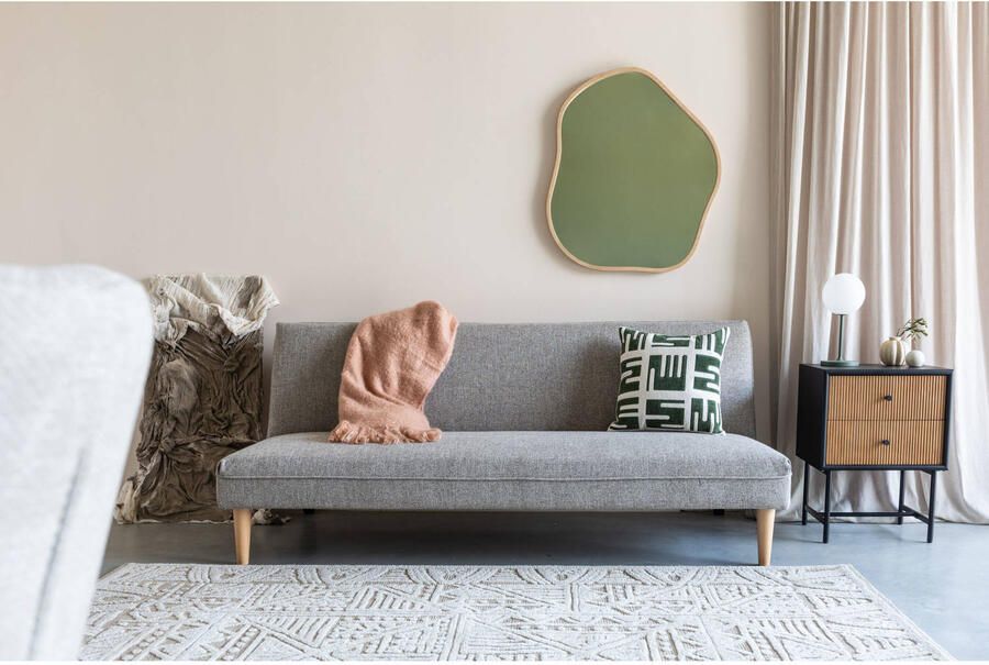 Housecraft Living Housecraft Luz Slaapbank 2 persoons Logeerbed Bedbank Grijs