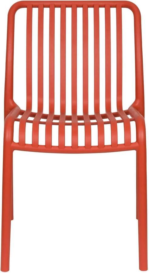 Housecraft Living Mante Tuinstoelen Kunststof Terra| Rood Set van 4 - Foto 3