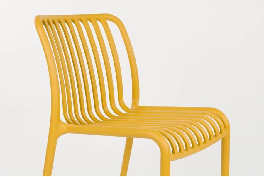 Housecraft Living Mante Tuinstoelen Kunststof Geel Set van 4 - Foto 2