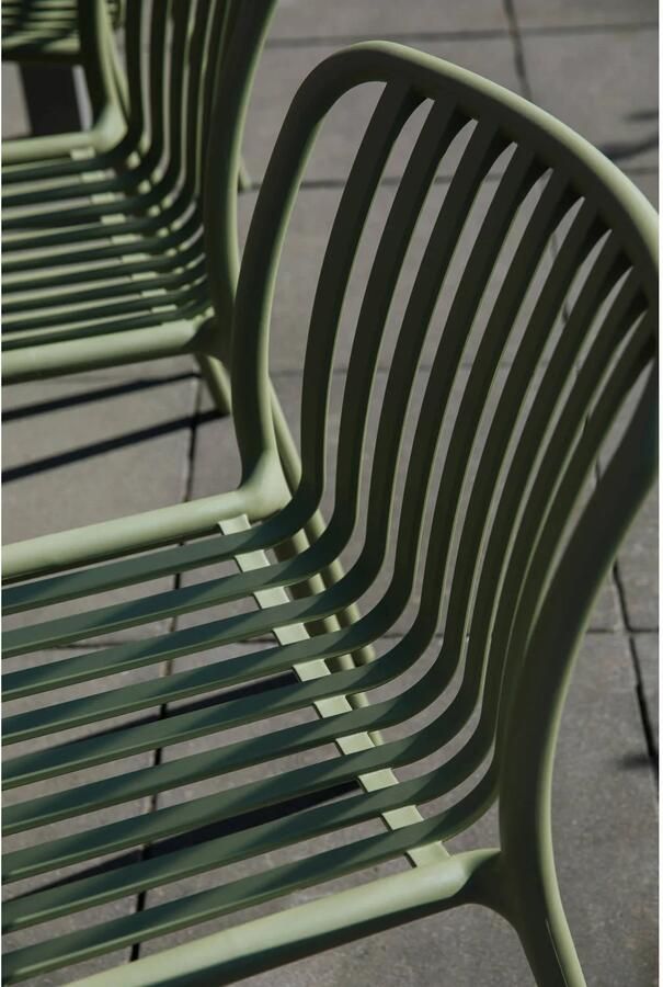 Housecraft Living Mante Tuinstoelen Kunststof Groen Set van 4 - Foto 2