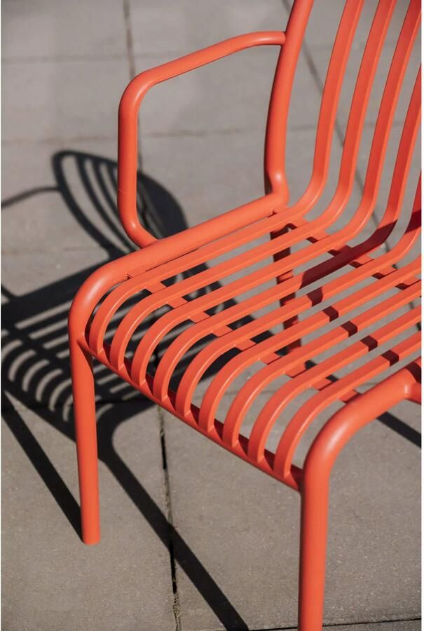 Housecraft Living Mante Tuinstoelen Terra| Rood Set van 4 - Foto 2