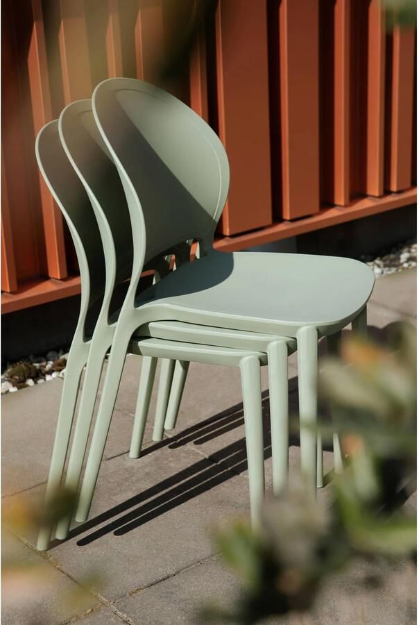 Housecraft Living Housecraft Sjoerd Tuinstoelen Kunststof Groen Set van 4 - Foto 2