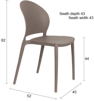Housecraft Living Housecraft Sjoerd Tuinstoelen Kunststof Grijs Set van 4 - Foto 3
