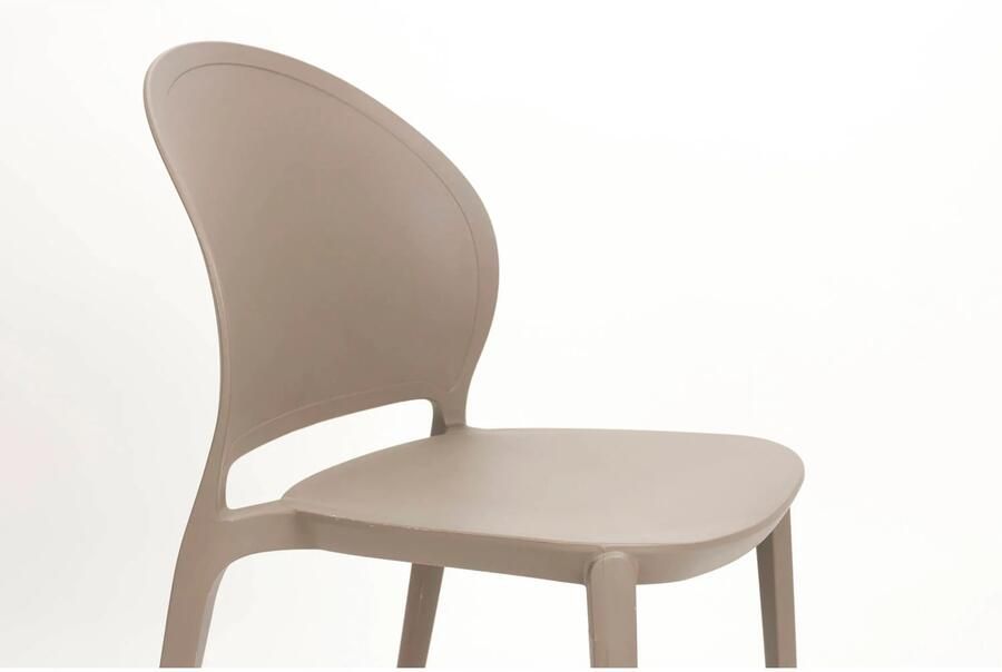 Housecraft Living Housecraft Sjoerd Tuinstoelen Kunststof Grijs Set van 4 - Foto 2