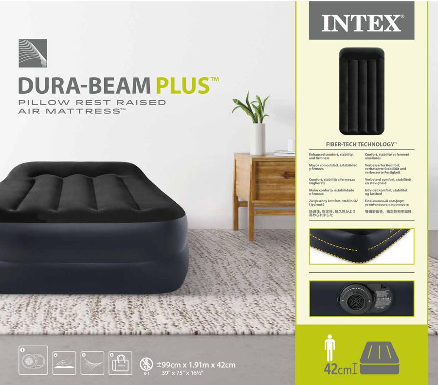 Intex Twin pillow rest luchtbed 1-persoons - Foto 2