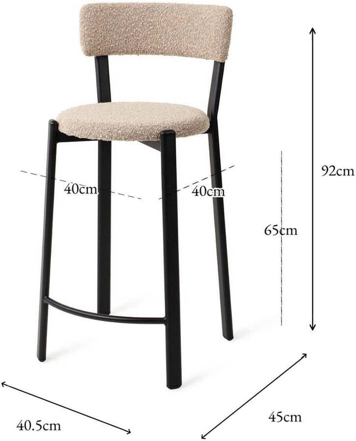 Jesper Home Barkruk Obu Very Dromedary (zithoogte 65cm)