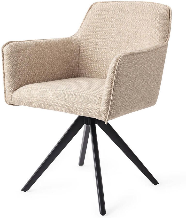 Jesper Home Eetkamerstoel Hofu Turn Black Draaibaar Wild Walnut