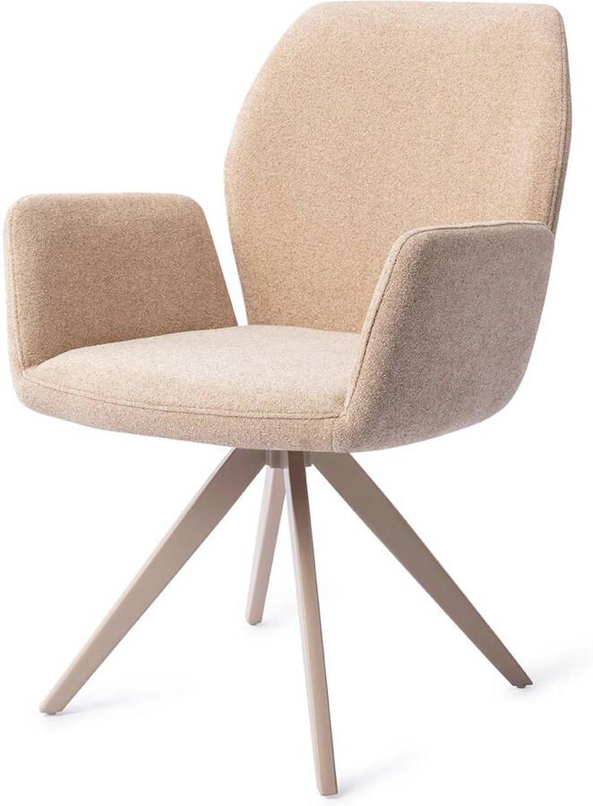 Jesper Home Draaibare Eetkamerstoel Misaki Turn Beige Funky Fudge