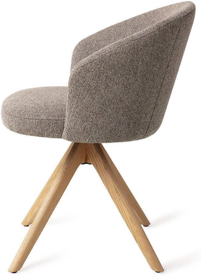 Jesper Home Eetkamerstoel Niimi Draaibaar Revolve Oak Natural Saving Greige - Foto 2