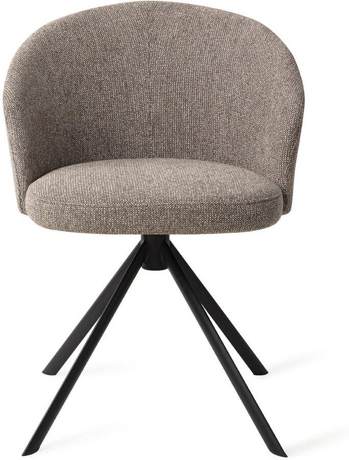 Jesper Home Eetkamerstoel Niimi Draaibaar Revolve Black Saving Greige - Foto 3