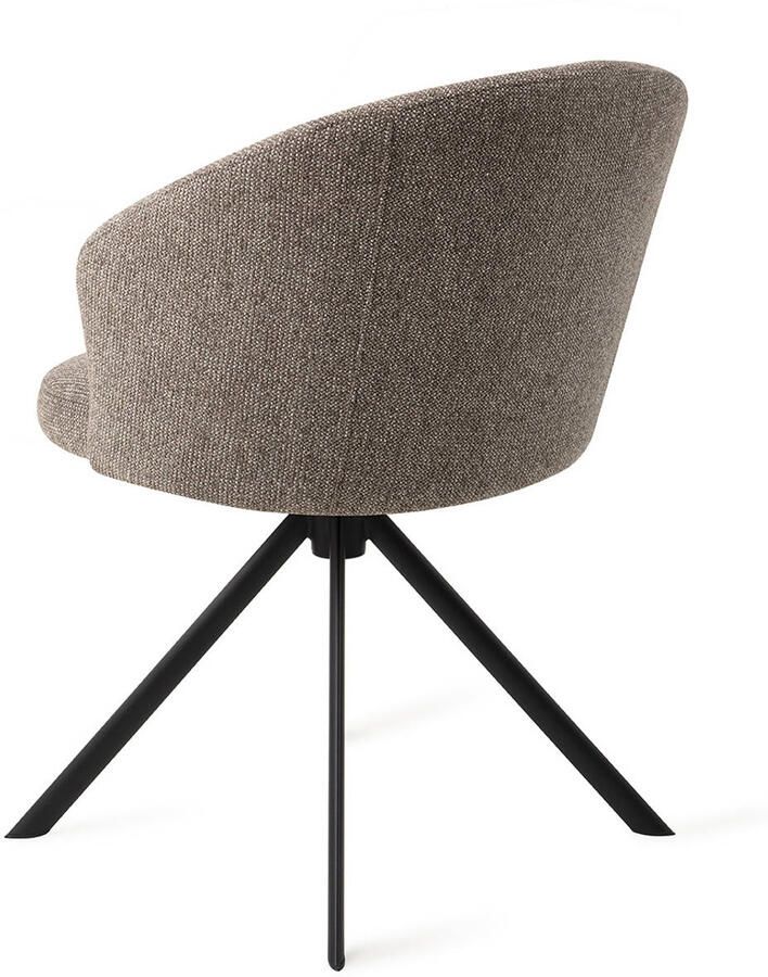 Jesper Home Eetkamerstoel Niimi Draaibaar Revolve Black Saving Greige - Foto 2