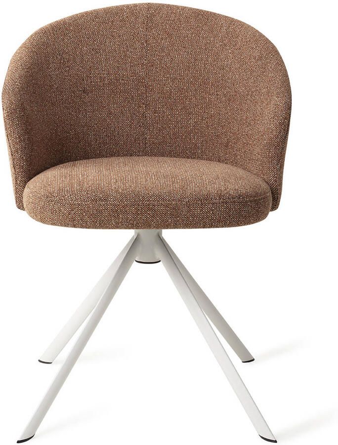 Jesper Home Eetkamerstoel Niimi Draaibaar Revolve White Marron - Foto 3