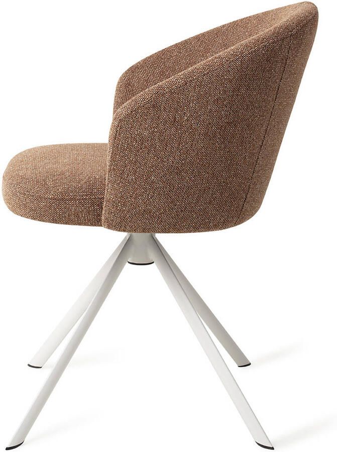 Jesper Home Eetkamerstoel Niimi Draaibaar Revolve White Marron - Foto 2