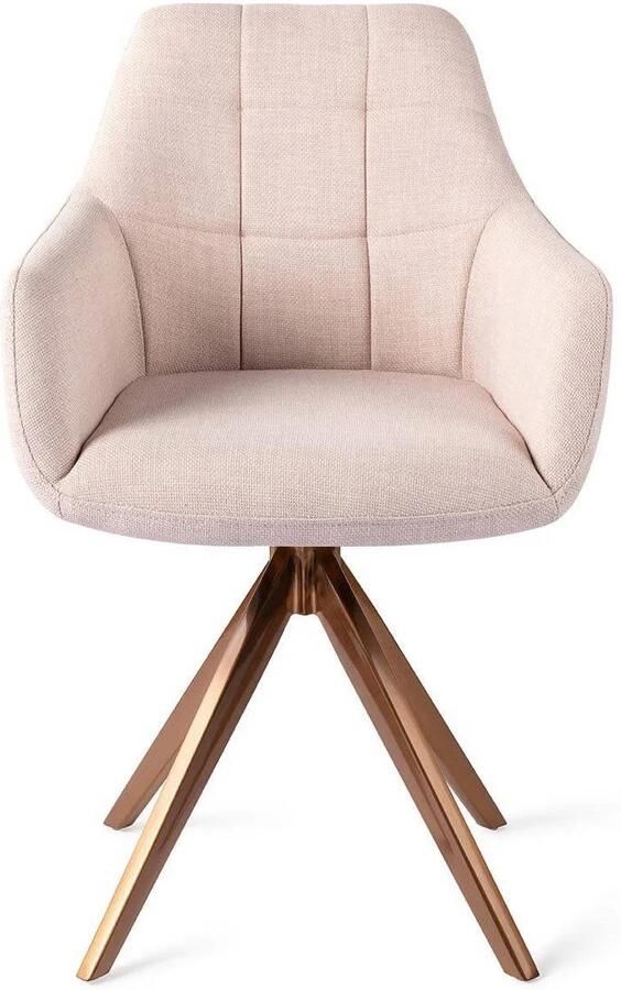Jesper Home Draaibare Eetkamerstoel Noto Turn Rose Petal Pink